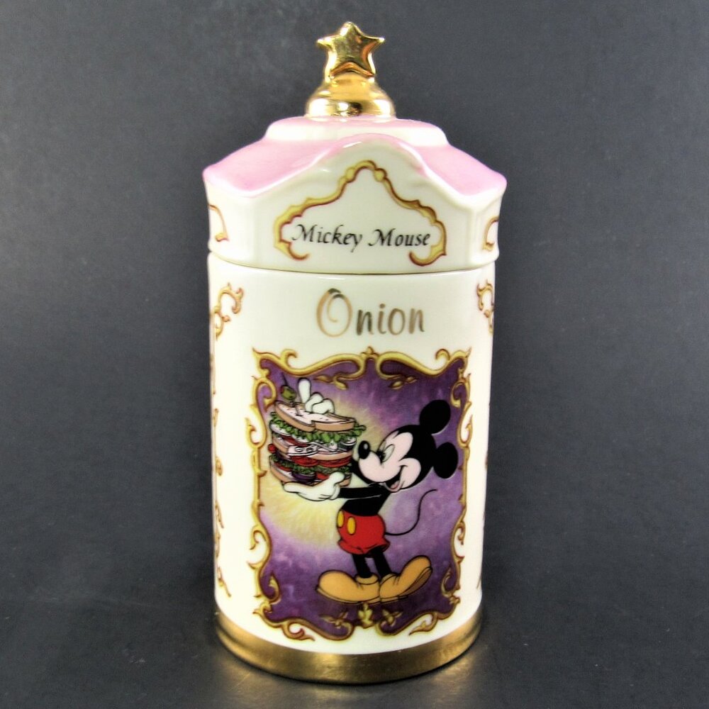 Lenox MICKEY MOUSE 1995 Walt Disney Spice Jar Collection ONION (W1-3)